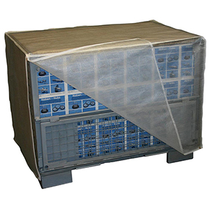 Abdeckhaube, PE-Folie 130 g/qm, 2 Reißverschlüsse, BxTxH 1250x850x900 mm, transparent