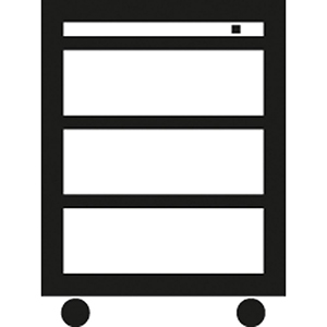 Rollcontainer, BxTxH 417x600x579 mm, 1 Utensilienschub, 3 Schubladen, mit Selbsteinzug/Dämpfung, Schloss, reinweiß