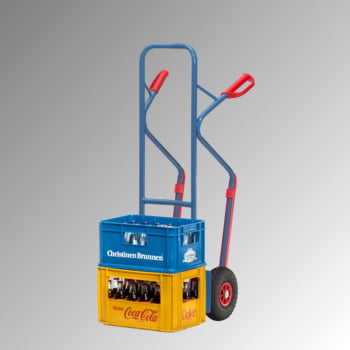 Fetra - Sackkarre, Stahlrohrkarre m. Gleitkufen - 300 kg - Schaufel 320 x 250 (BxT) - Luft