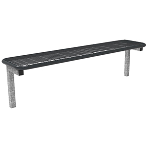 Parkbank aus Stahl - Breite: 179,5 cm - Farbe: RAL 7016 anthrazitgrau