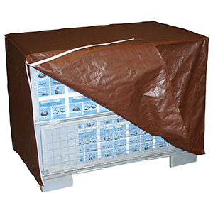 Abdeckhaube, PE-Folie 130 g/qm, 2 Reißverschlüsse, BxTxH 1250x850x900 mm, Farbe braun