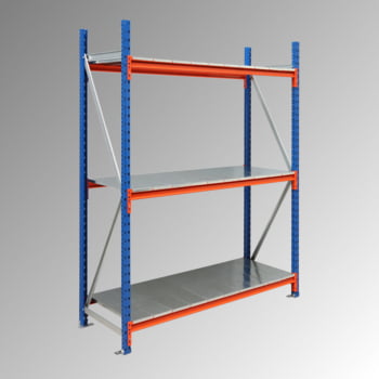 Weitspannregal EMMA - Breite: 150 cm - Tiefe: 80 cm - Höhe: 200 cm - 3 Böden - Grundfeld