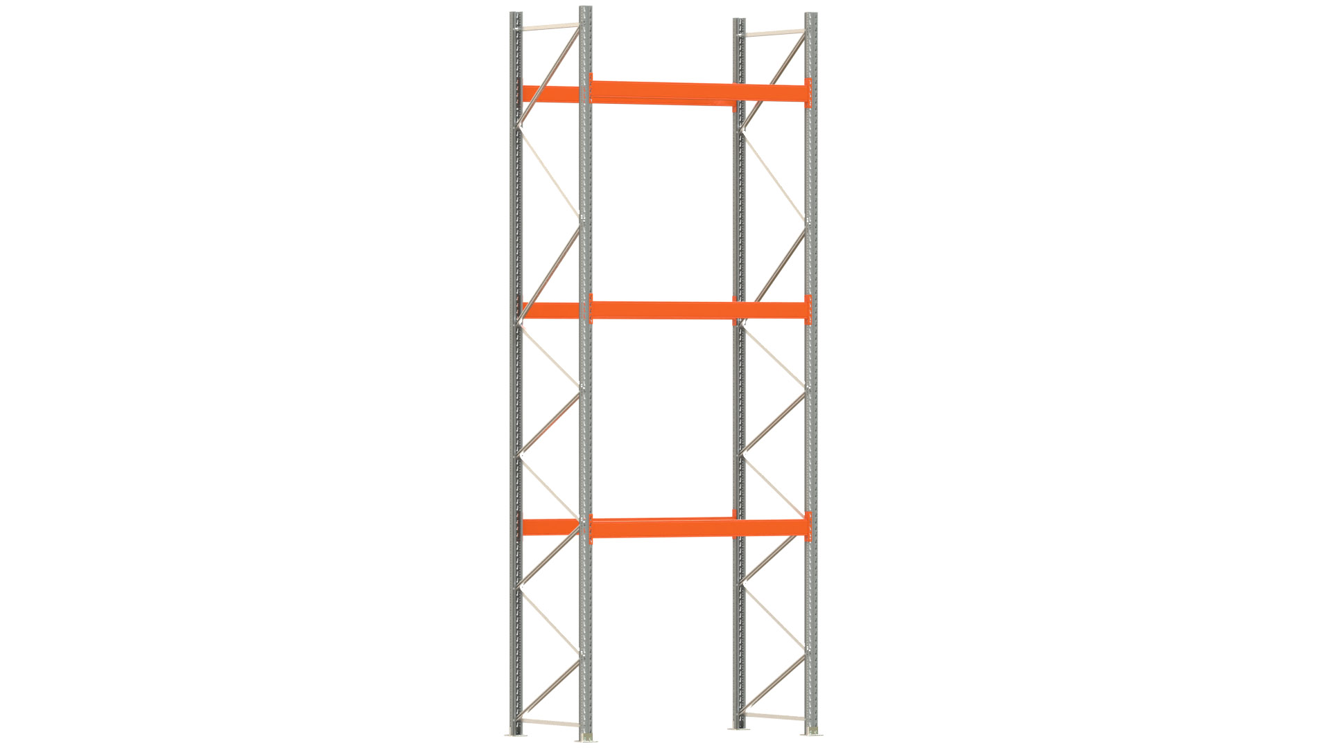 Palettenregal ARTUS - Breite 207 cm - Höhe 550 cm - Tiefe 110 cm - Fachlast 3000 kg - 8 Palettenstellplätze