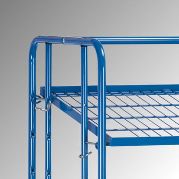 Fetra - Etagenwagen m. Schrägböden - Tragkraft 500 kg - 1.800 x 1.430 x 620 mm (HxBxT) - 4 Drahtgitter-Böden