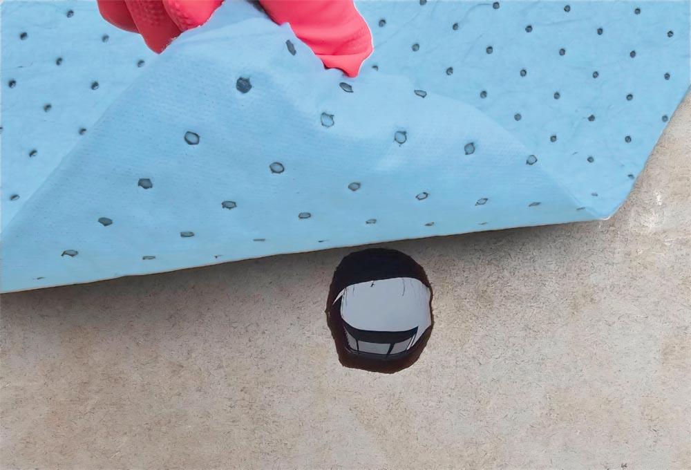 Bindemittelrollen, Breite 400 mm, Länge 40 m, Aufnahme, 136 l, für Öle oder Chemikalien, grau, VE 2 Stück