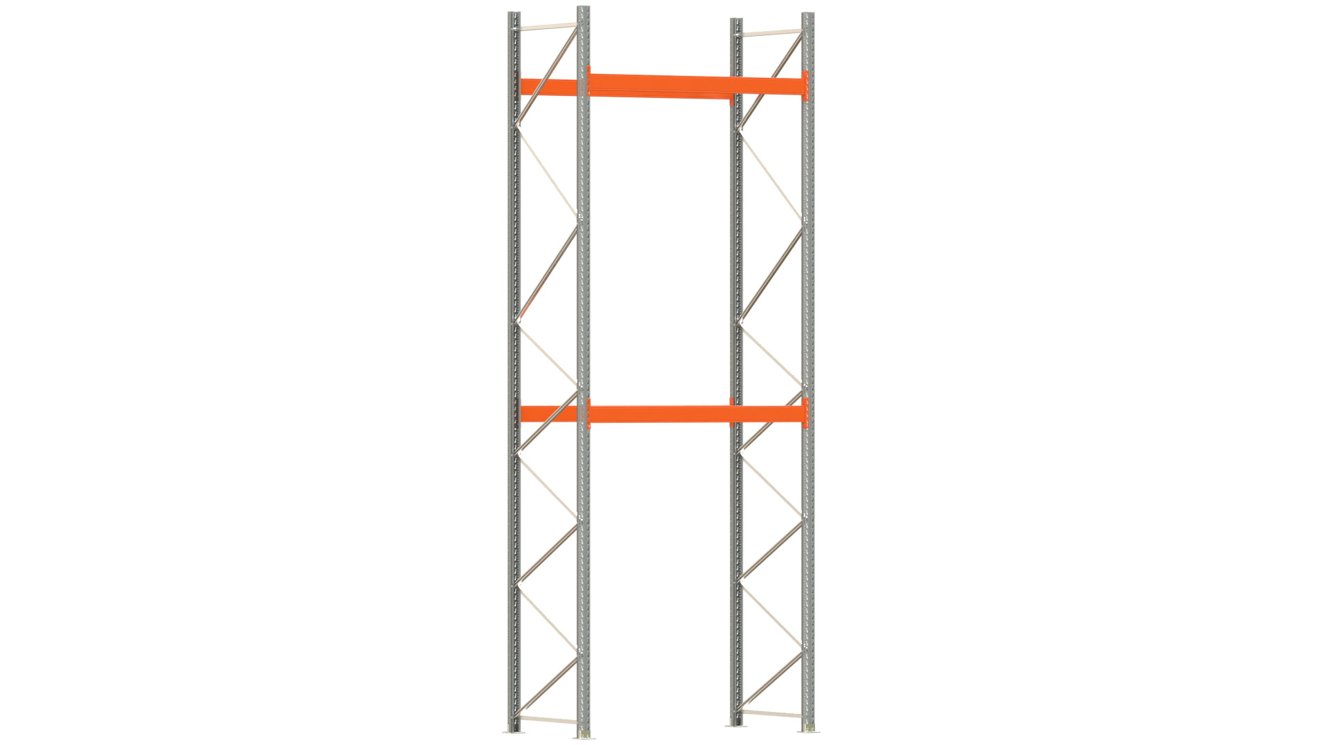Palettenregal ARTUS - Breite 207 cm - Höhe 550 cm - Tiefe 110 cm - Fachlast 3000 kg - 6 Palettenstellplätze