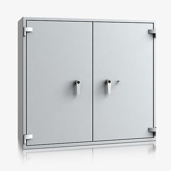 Massiver Wertschutzschrank, Tresor, Safe, VdS Klasse 0/N, 2 Fachböden, feuerhemmend, definierter Einbruchschutz, 1.120 x 1.230 x 495 mm (HxBxT)
