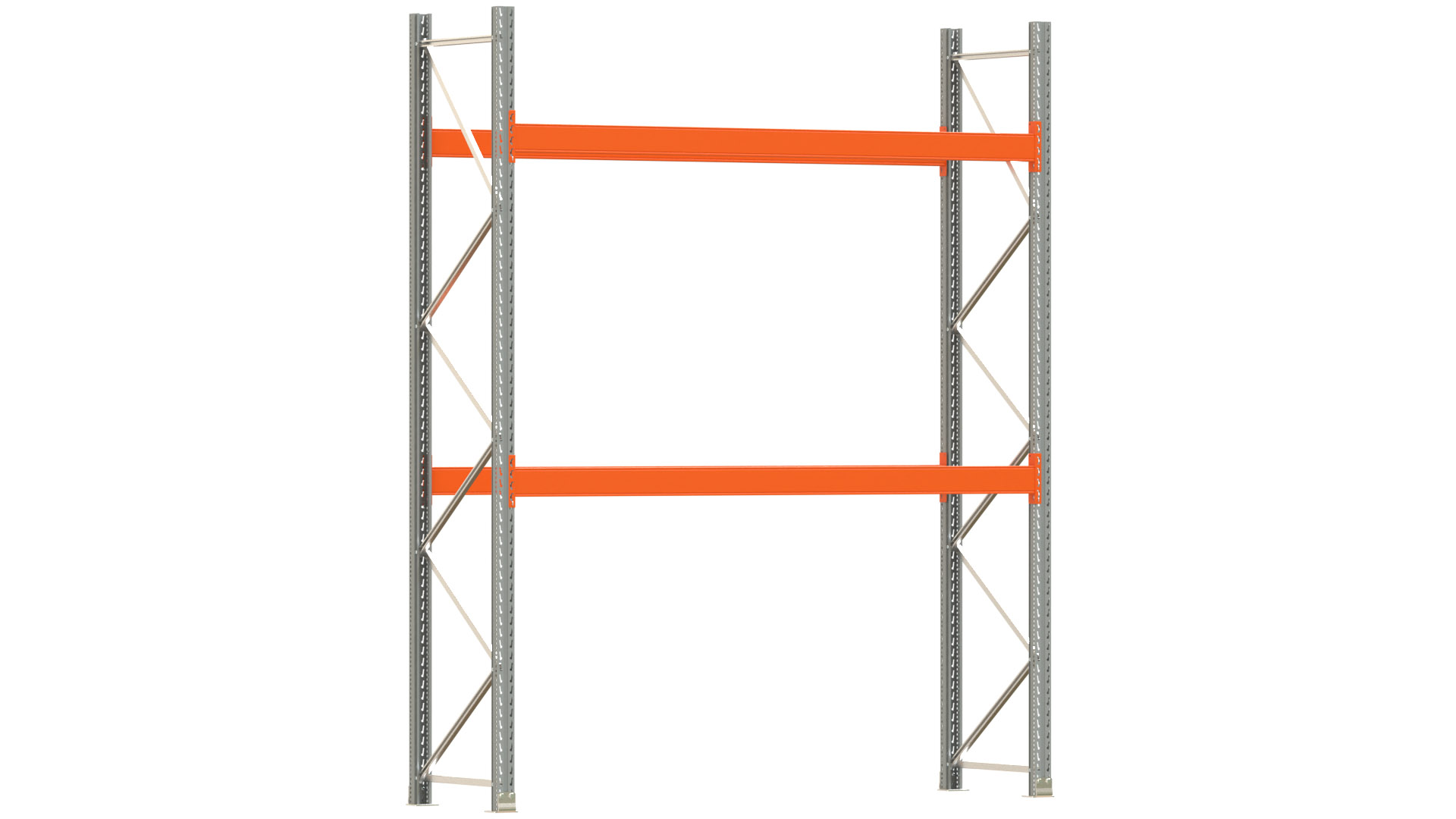 Palettenregal ARTUS - Breite 287 cm - Höhe 350 cm - Tiefe 80 cm - Fachlast 3000 kg - 6 Palettenstellplätze