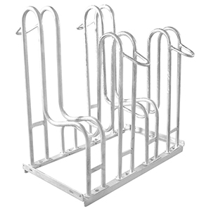 Fahrradständer - Standparker, Stahl verzinkt, zweiseitige Radeinstellung, Radabstand 390 mm, Hoch-/Tiefstellung, 2er Stand, Länge 780 mm