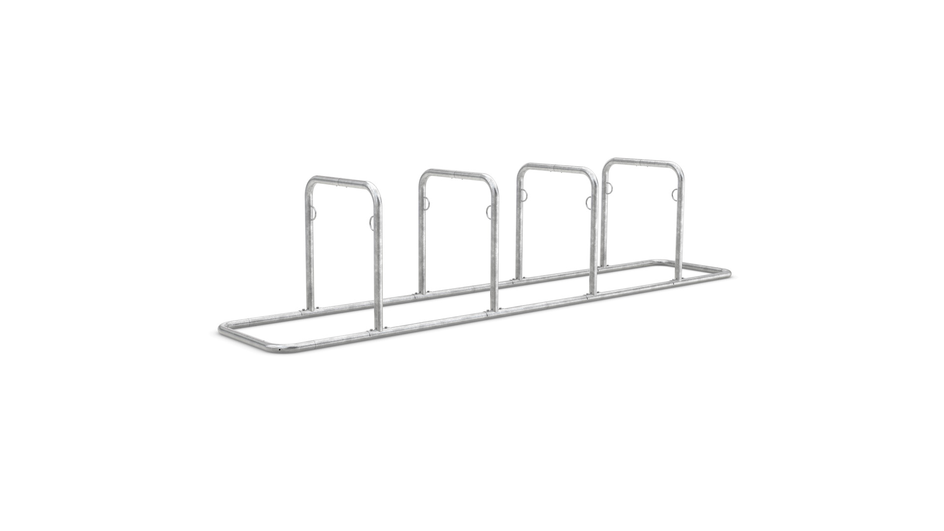 Fahrradbügel, Anlehnbügel - für 8 Fahrräder - Breite: 387 cm - verzinkt