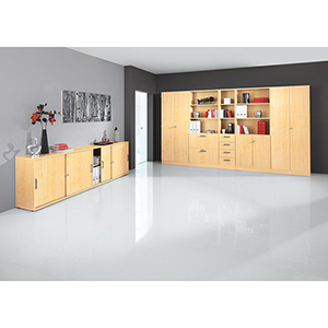 Büroregal, BxTxH 800x400x1270 mm, 3 OH, 2 Böden, lichtgrau