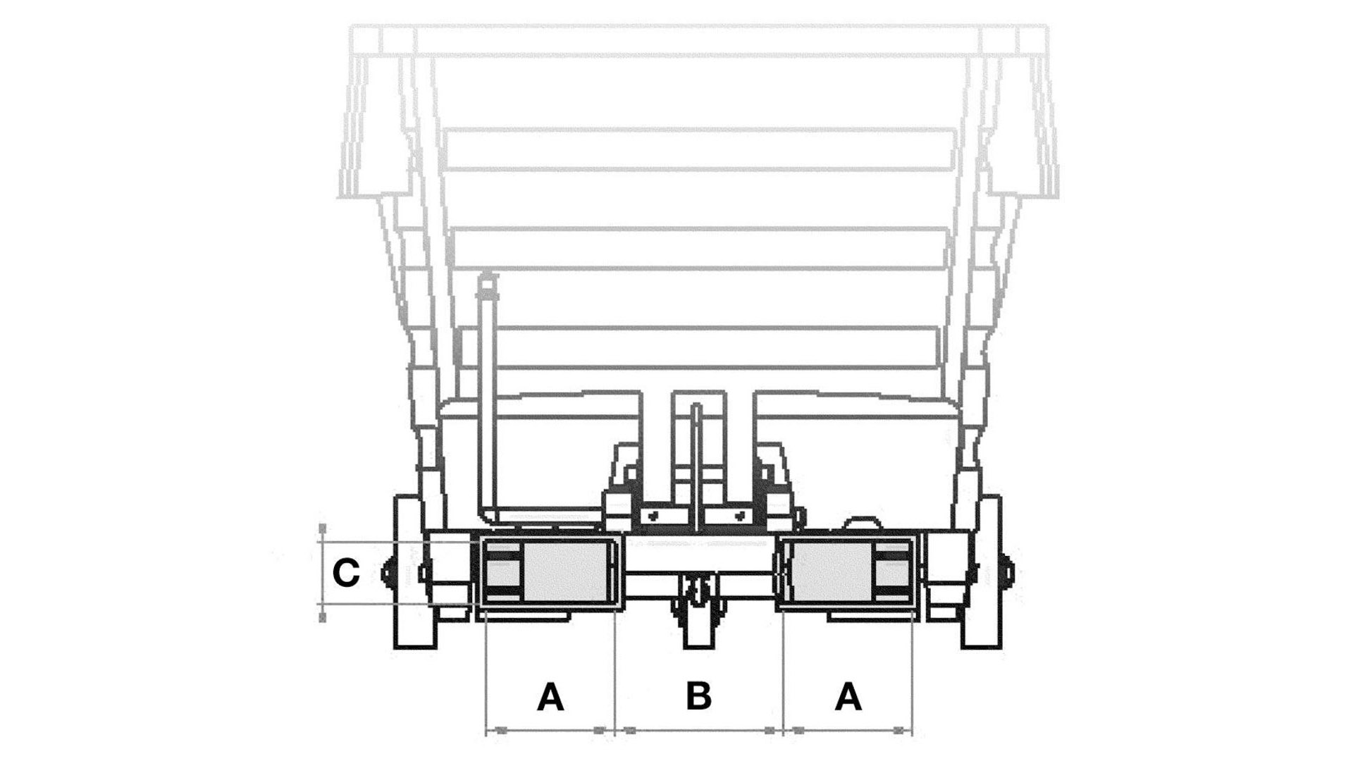 PE-Kippbehälter - 750 l - 250 kg - 890x1150x1650mm - Staplertaschen - blau