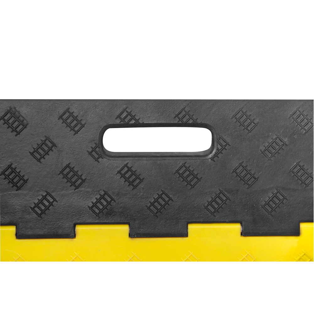 Kreuzungselement, Hartgummimischung, BxTxH 597x740x75 mm, Farbe schwarz/gelb