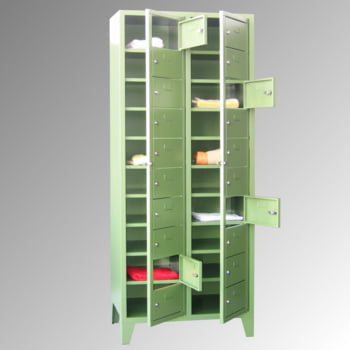Wäscheschrank - Wäscheverteilschrank, Breite 77 cm, Höhe 185 cm, Tiefe 50 cm, 20 Fächer