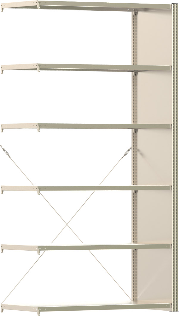 Fachbodenregal BERT - Breite: 128,5 cm - Tiefe: 60 cm - Höhe: 250 cm - 6 Böden - Anbauregal