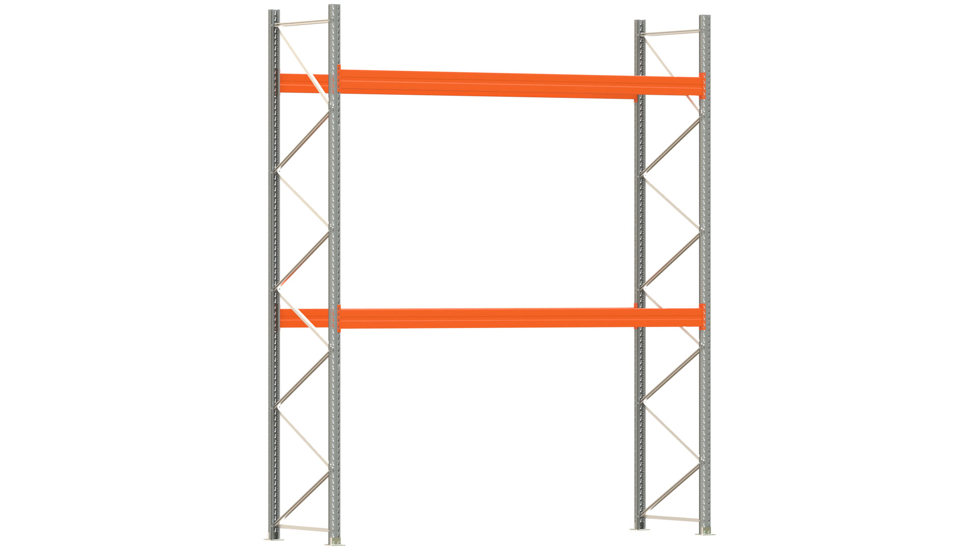 Palettenregal ARTUS - Breite 377 cm - Höhe 450 cm - Tiefe 110 cm - Fachlast 3700 kg - 12 Palettenstellplätze