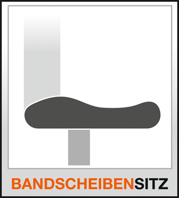 Bürostuhl, Schreibtischstuhl, Drehstuhl, Sitz-BxTxH 460x460x420-550 mm, Lehnenh. 580 mm, Permanentk., Bandscheibensitz, anthrazit.