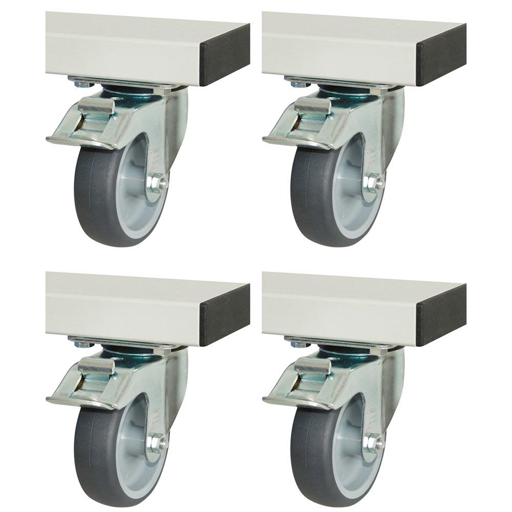 Rollensatz Arbeitstische zu elektr. Höhenverst. Arbeitstische