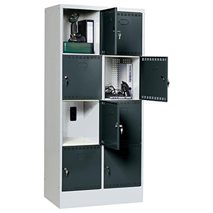 Akku-Ladeschrank, Fächerschrank, Breite 81 cm, Höhe 179,5 cm, Tiefe 58,2 cm, 8 Fächer