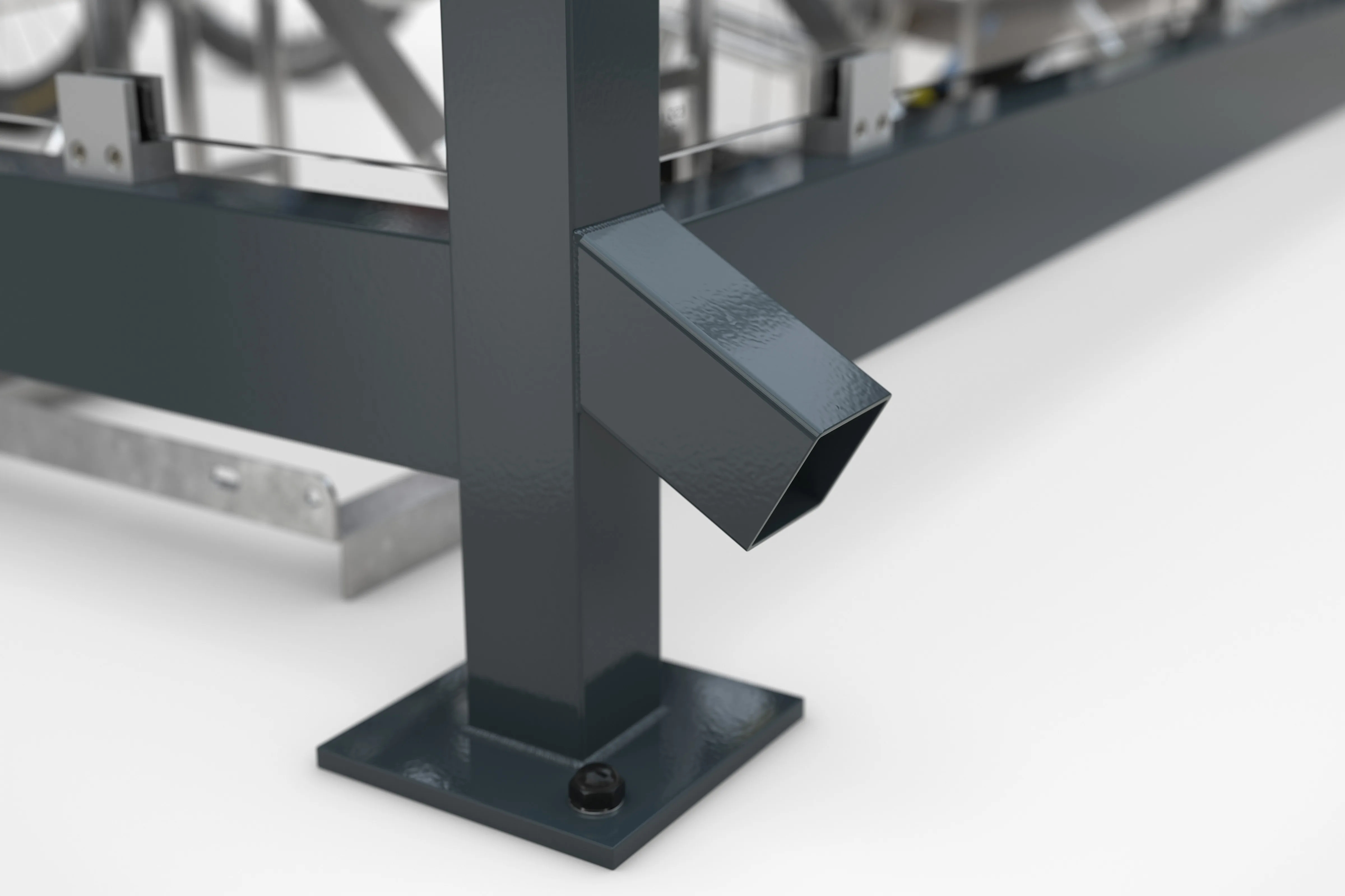 Raucherunterstand, Fahrgastunterstand, Bushaltestelle, Flachdach, für 8-10 Personen, Anthrazitgrau, ESG, 2.510 x 4.165 x 2.165 mm (HxBxT), Typengeprüft