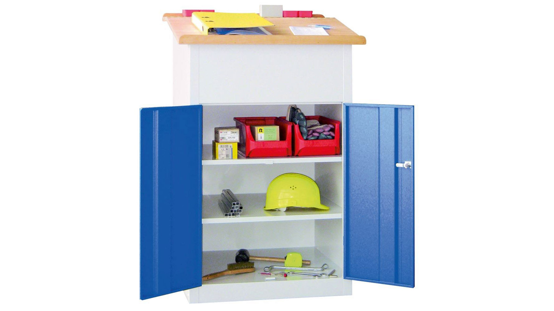 Stehpult mit Schrank