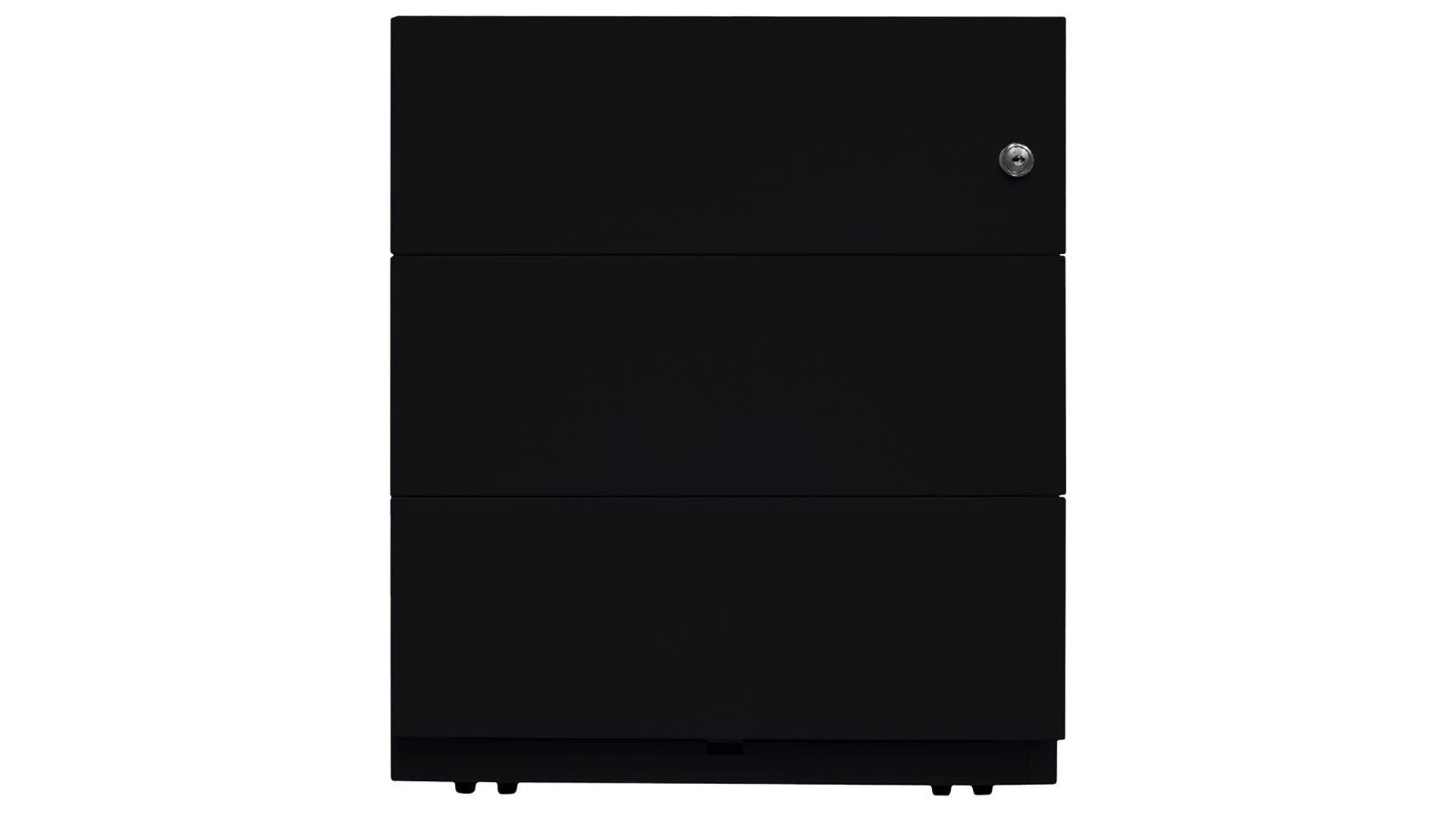 Rollcontainer, BxTxH 420x565x495 mm, 3 Schubladen, seitliche Griffleisten, schwarz