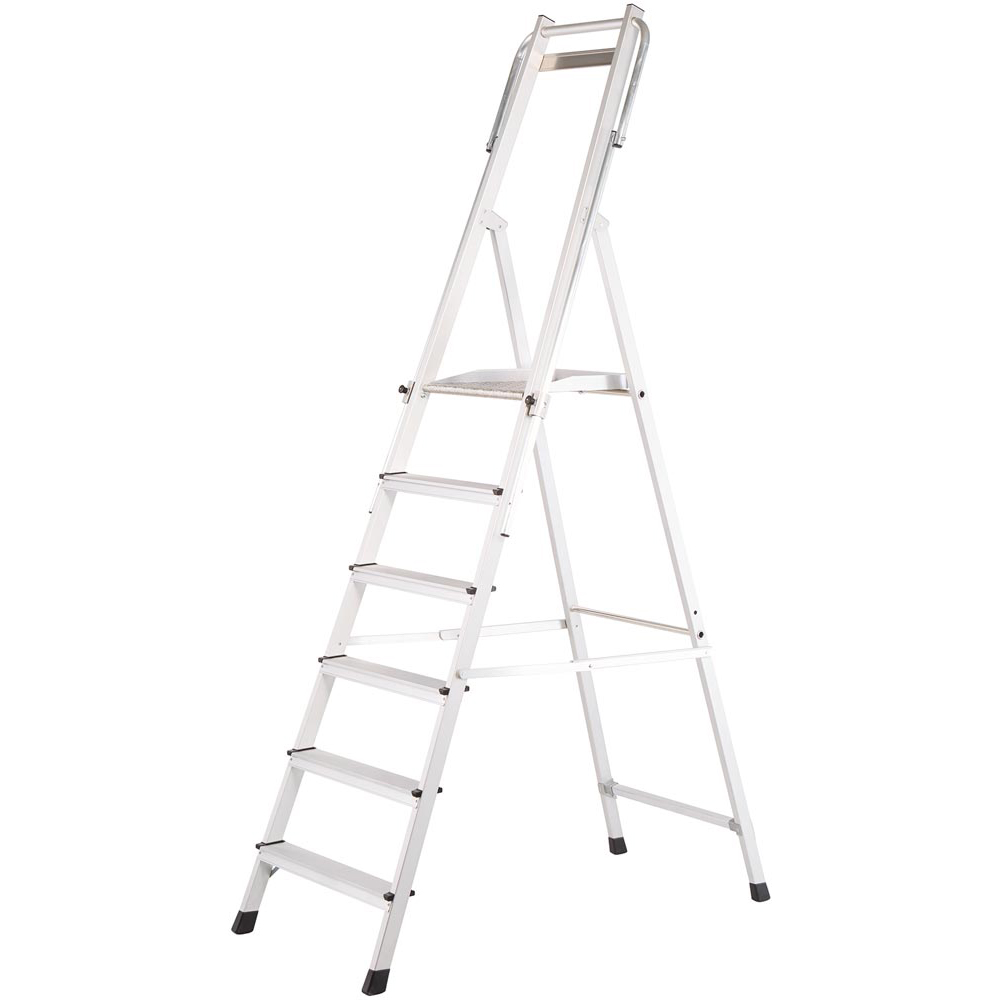 Plattformleiter mit klappbarem Handlauf