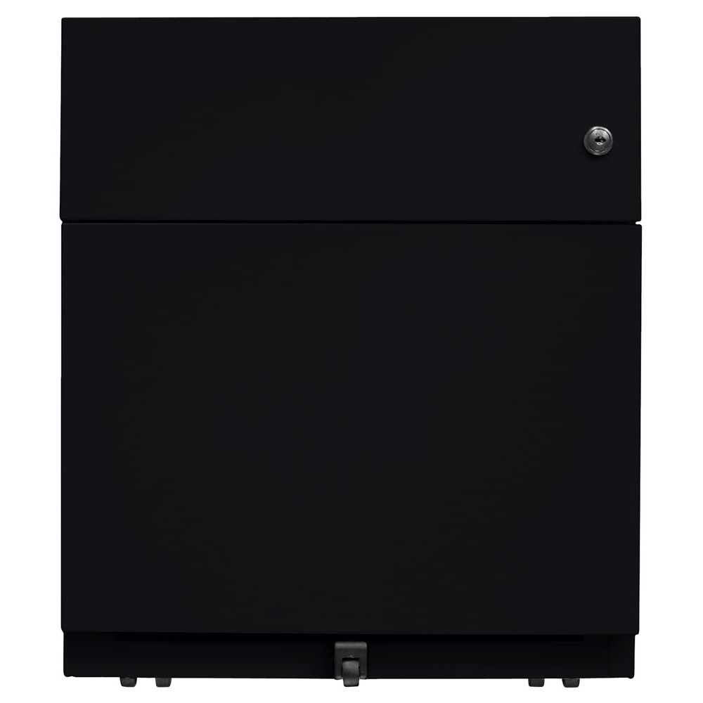 Rollcontainer, BxTxH 420x565x495 mm, 1 Schublade, 1 Hängeregistratur, seitliche Griffleisten, schwarz