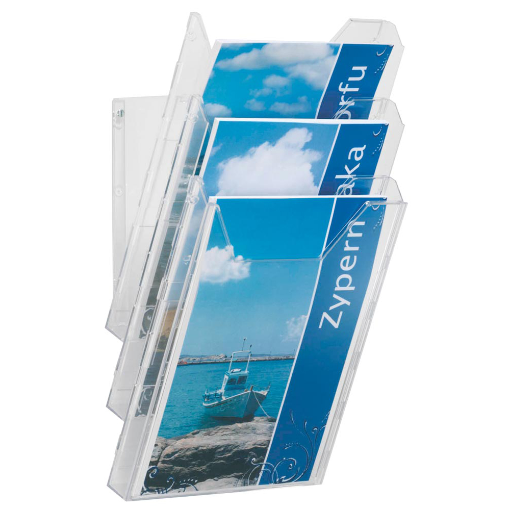 Prospekthalter für Tischaufstellung oder Wandanbringung