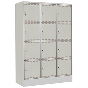 Akku-Ladeschrank, Fächerschrank, Breite 120,5 cm, Höhe 179,5 cm, Tiefe 58,2 cm, 12 Fächer
