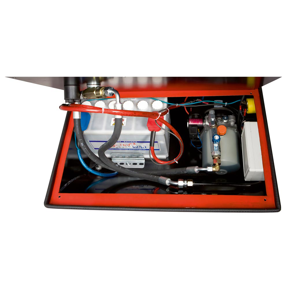 Gegengewichtskran, mit batterie-elektrischem Hubwerk, Traglast 500 kg, inkl. Batterie und Ladegerät