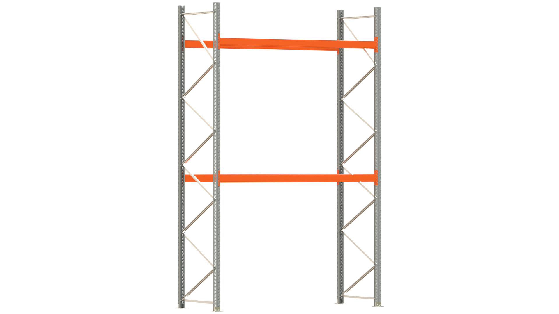 Palettenregal ARTUS - Breite 287 cm - Höhe 450 cm - Tiefe 110 cm - Fachlast 2000 kg - 9 Palettenstellplätze