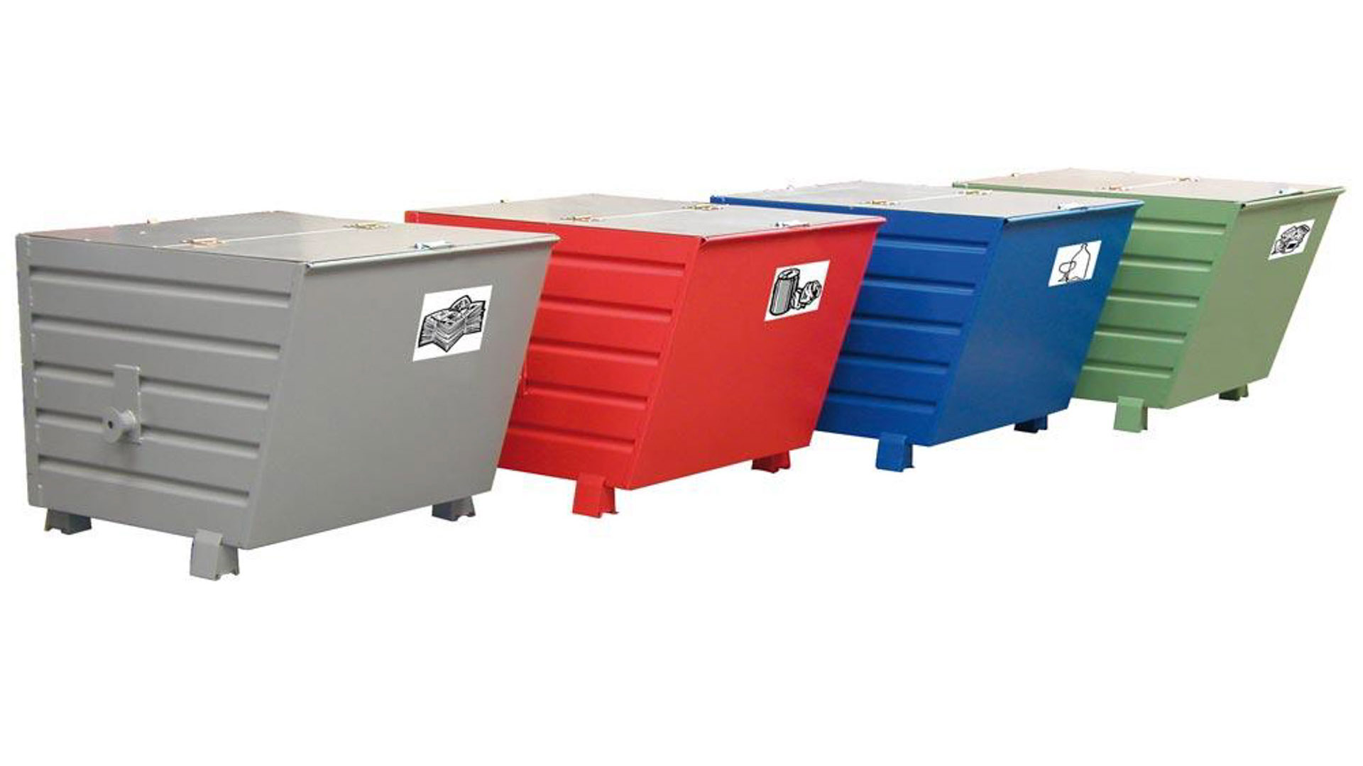 Stapelkipper 700 l - 1.500 kg - 1200x800x900 mm - 3-Fach stapelbar - grau