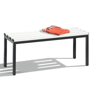 C+P Sitzbank für Umkleide und Garderobe in Verein oder Schule, Breite 100 cm, Höhe 42 cm, Tiefe 35,3 cm