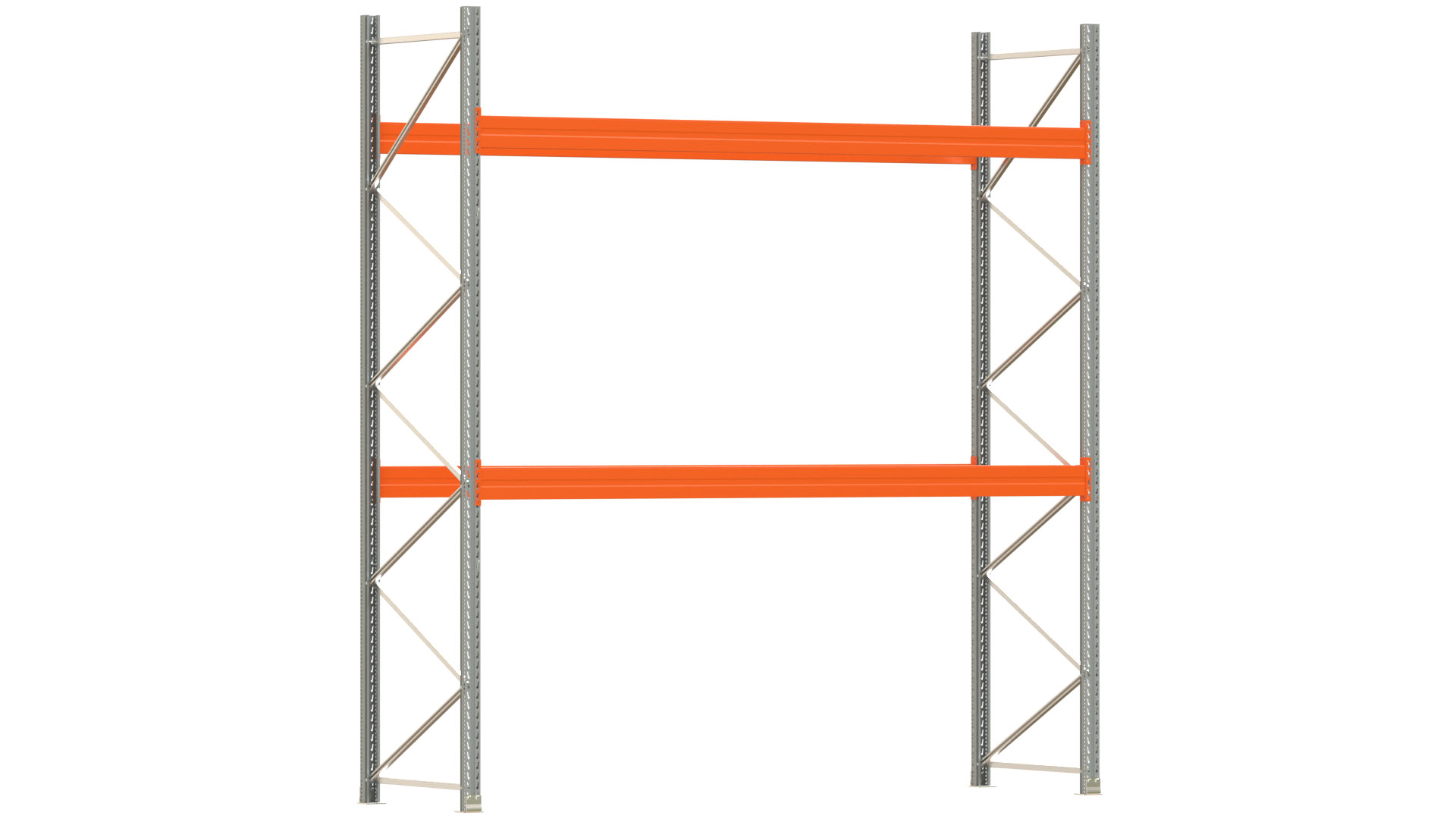 Palettenregal ARTUS - Breite 377 cm - Höhe 400 cm - Tiefe 110 cm - Fachlast 3700 kg - 12 Palettenstellplätze