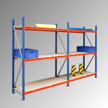 Weitspannregal EMMA - Breite: 150 cm - Tiefe: 60 cm - Höhe: 200 cm - 3 Böden - Grundfeld