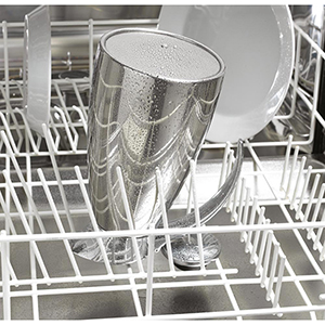 Isolierkanne aus Edelstahl spülmaschinenfest, 1 l, Easy Open mit Edelstahlkolben