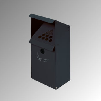 Wandaschenbecher, Aschenbecher mit Schutzdach