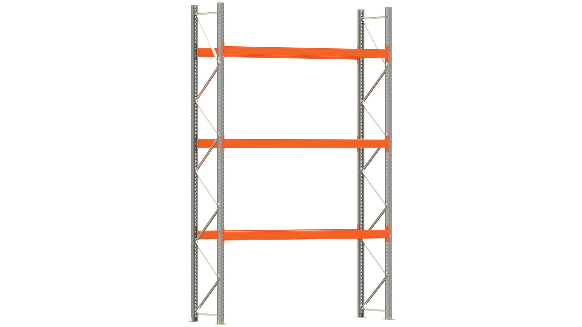 Palettenregal ARTUS - Breite 287 cm - Höhe 450 cm - Tiefe 80 cm - Fachlast 2910 kg - 8 Palettenstellplätze
