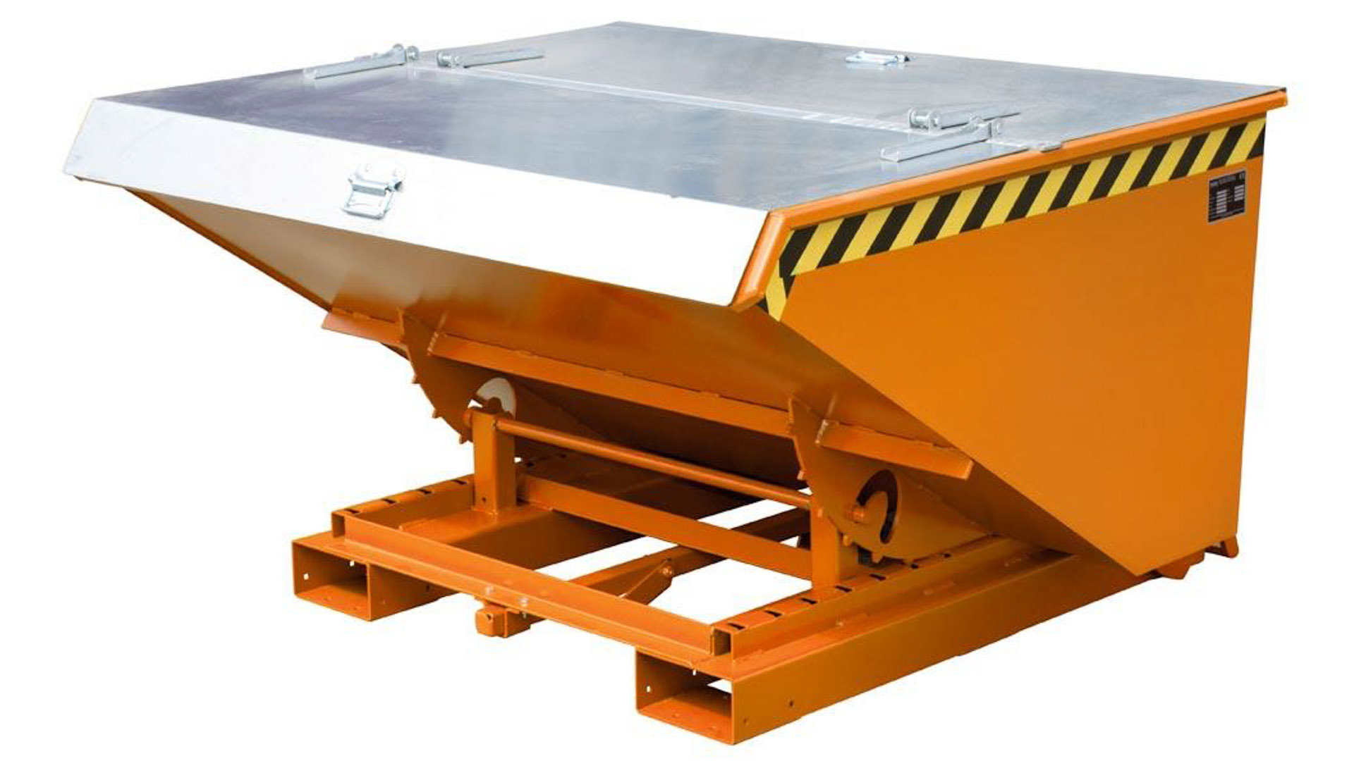 Deckel, 2-teilig, verzinkt, für automatischen Kippbehälter, Vol. 0,6 cbm