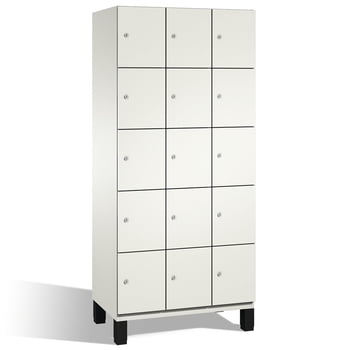 Fächerschrank, Breite 90 cm, Höhe 198 cm, Tiefe 52,5 cm, 15 Fächer
