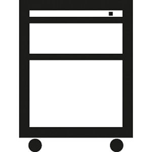 Rollcontainer, BxTxH 417x600x579 mm, 1 Utensilienschub, 1 Schublade, 1 Hängeregistratur, mit Selbsteinzug/Dämpfung, Schloss, weißaluminium