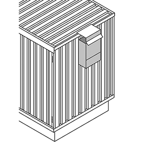 Aufpreis für Lackierung in RAL-Standardfarben (außer Leuchtfarben) für isolierte Lagercontainer BxTxH 3050x6520x2470/2500 mm