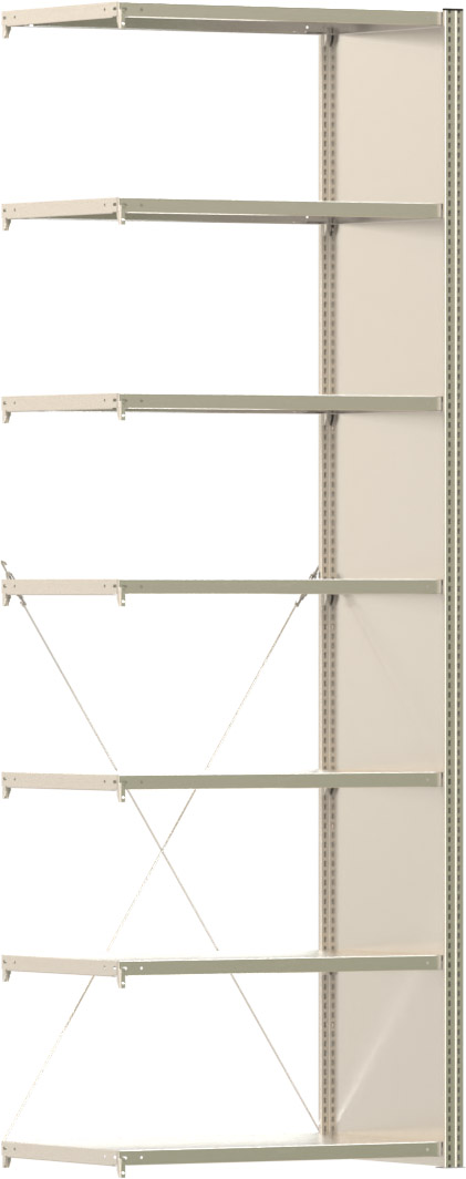 Fachbodenregal BERT - Breite: 128,5 cm - Tiefe: 60 cm - Höhe: 300 cm - 7 Böden - Anbauregal