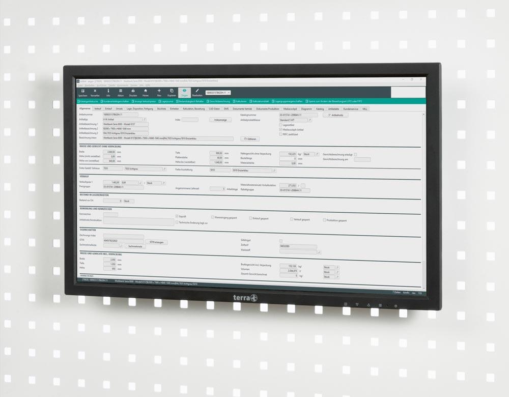 Flachbildschirmhalter zur Montage an Lochplatten
