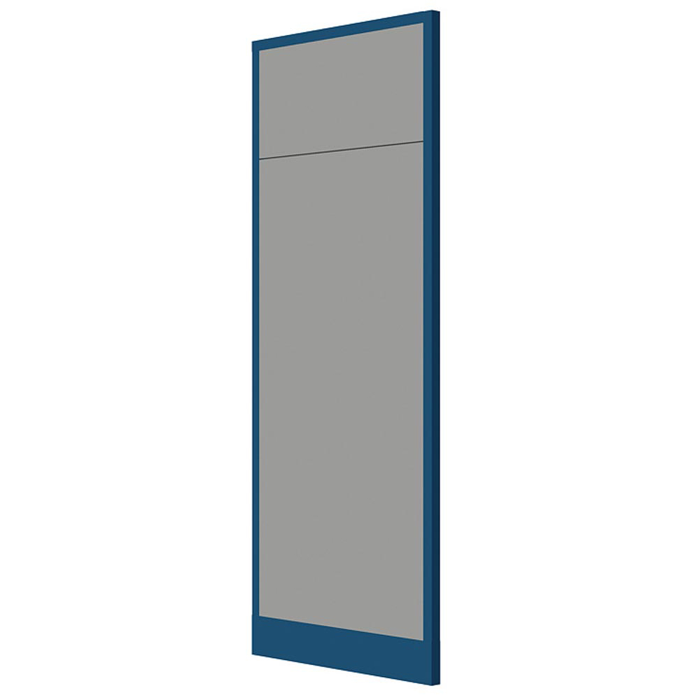 Hallenbüro, Sichtwandelement, Mittelsichtwand, Breite 1000 mm, RAL 9002 grauweiß, Rahmen RAL 7016 anthrazit