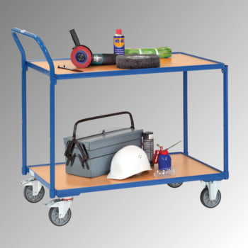 Fetra Tischwagen - 300 kg - Ladefläche 600 x 1.000 mm (BxT) - senkrechter Griff - 2 Etagen