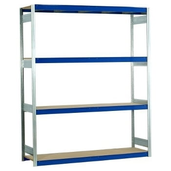 Weitspannregal EMMA - Breite: 175 cm - Tiefe: 80 cm - Höhe: 200 cm - 4 Böden - Grundfeld