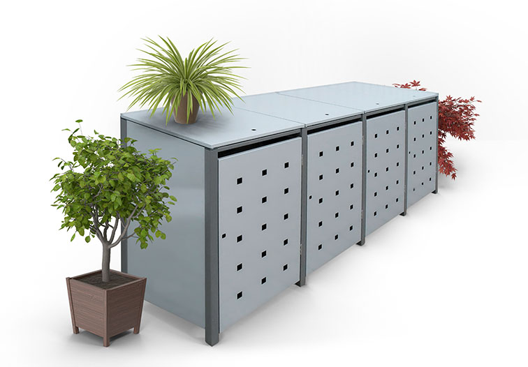 Müllgroßbehälter-Schränke