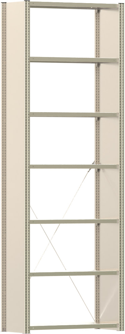 Fachbodenregal BERT - Breite: 128,5 cm - Tiefe: 40 cm - Höhe: 300 cm - 7 Böden - Grundregal